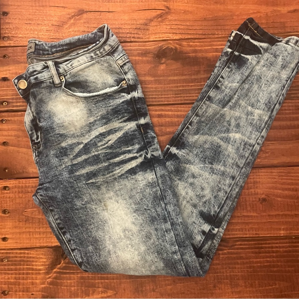 Black Brand Men's Washed Skinny Flex Blue Jeans